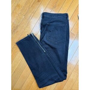 Athleta Sculptek Skinny Jeans Black Ankle Zip Denim 486287-00 Womens Size 10